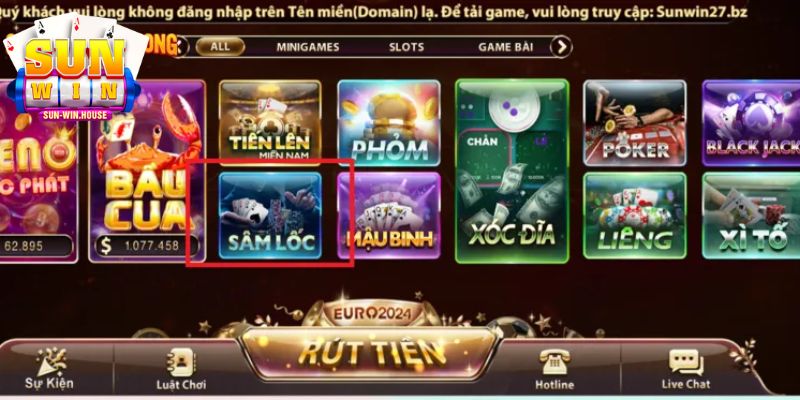 Cách chơi game bài Sâm Lốc SUNWIN