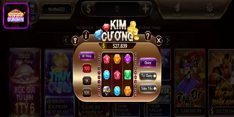 Kim cương SUNWIN là game siêu HOT được nhiều người yêu thích